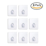 Waterproof Reusable Seamless Sticky Transparent Frosted Hooks