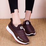 Cotton Daily Flat Heel Split Joint Sneakers