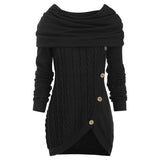 Knitted Cashmere Pullover With Irregular Hood