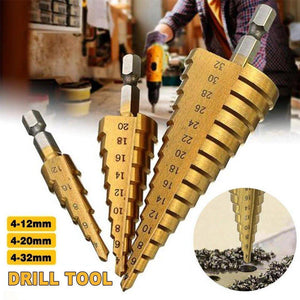 Titanium Step Drill (3 pieces)