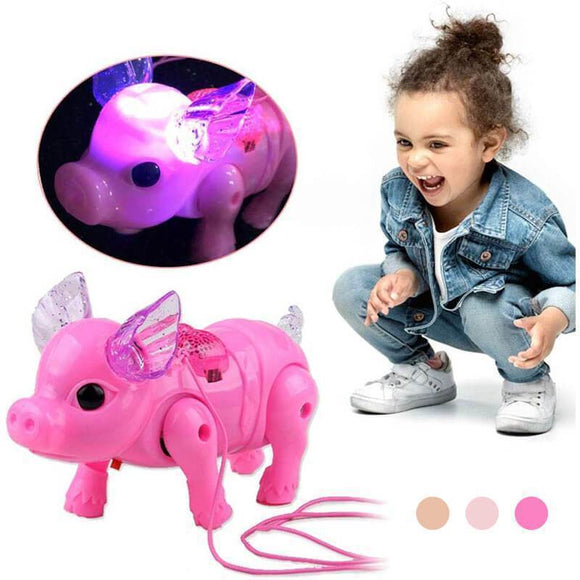 Walking Singing Musical Light Pig Electric Toy