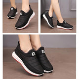 Cotton Daily Flat Heel Split Joint Sneakers