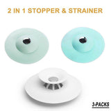 Hirundo Multifunctional Drain Stoppers, 3 packs