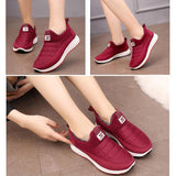 Cotton Daily Flat Heel Split Joint Sneakers