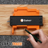 Saker Contour Gauge Profile Tool -Precisely Copy Irregular Shape Duplicator