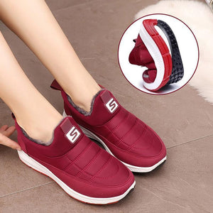 Cotton Daily Flat Heel Split Joint Sneakers