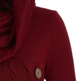 Knitted Cashmere Pullover With Irregular Hood