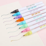 Gift Card Writing&Drawing Double Line Outline Pen, 8 Colors