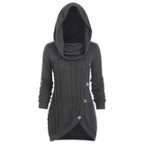 Knitted Cashmere Pullover With Irregular Hood