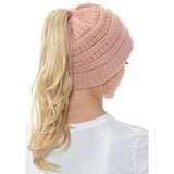 Soft Knit Ponytail Beanie