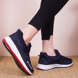 Cotton Daily Flat Heel Split Joint Sneakers